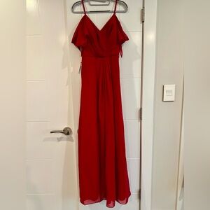 JJs House Vibrant Red Maxi Dress